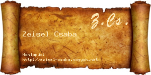 Zeisel Csaba névjegykártya